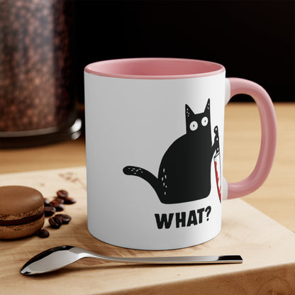 What? Cat ~ Cat With Knife COFFEE MUG 11oz / 15oz