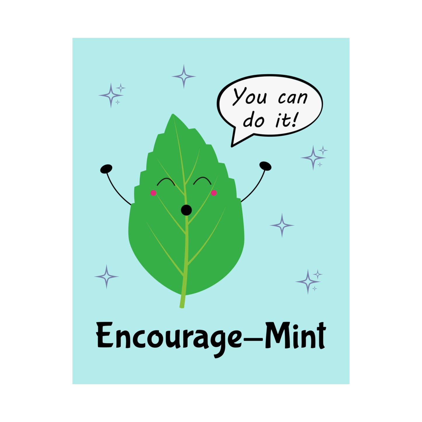 Encourage-Mint POSTER Premium Matte Wall Hanging