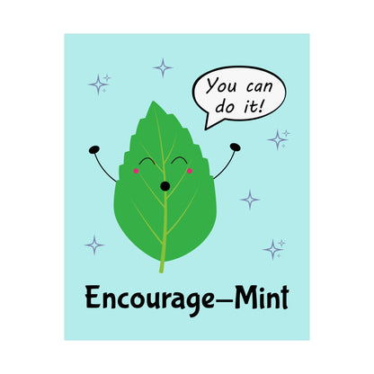 Encourage-Mint POSTER Premium Matte Wall Hanging