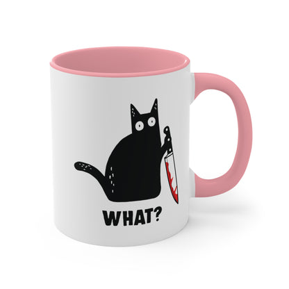 What? Cat ~ Cat With Knife COFFEE MUG 11oz / 15oz