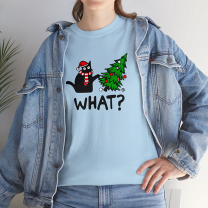 Christmas What? Cat T-SHIRT Unisex Heavy Cotton Tee