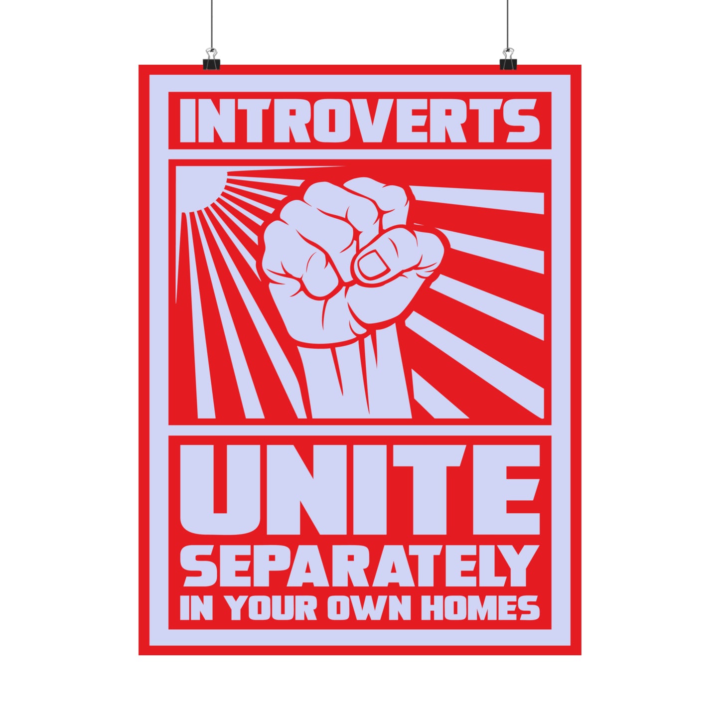 Introverts Unite POSTER Premium Matte Wall Hanging