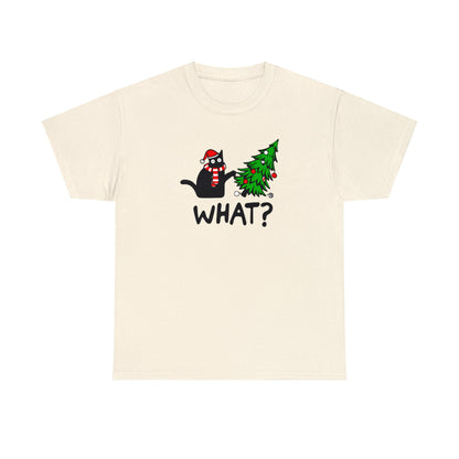 Christmas What? Cat T-SHIRT Unisex Heavy Cotton Tee