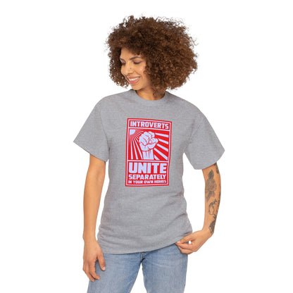 Introverts Unite T-SHIRT Unisex Heavy Cotton Tee