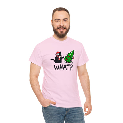 Christmas What? Cat T-SHIRT Unisex Heavy Cotton Tee