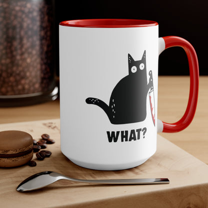 What? Cat ~ Cat With Knife COFFEE MUG 11oz / 15oz