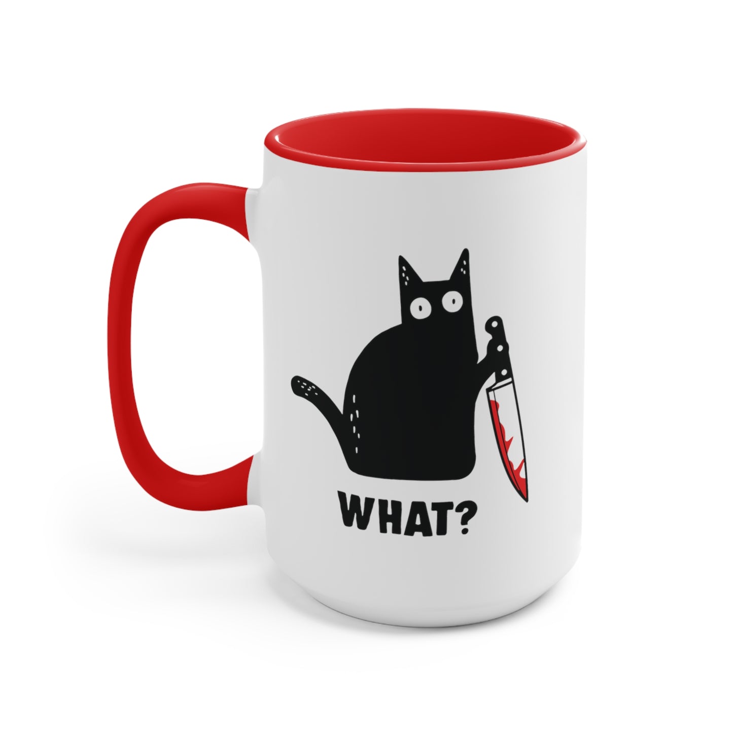 What? Cat ~ Cat With Knife COFFEE MUG 11oz / 15oz