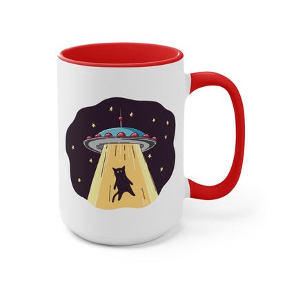 UFO Cat Alien Abduction COFFEE MUG 11oz / 15oz