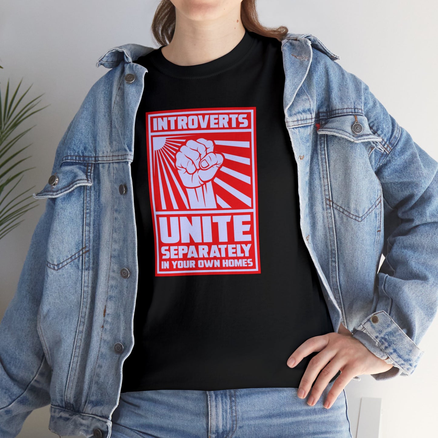 Introverts Unite T-SHIRT Unisex Heavy Cotton Tee