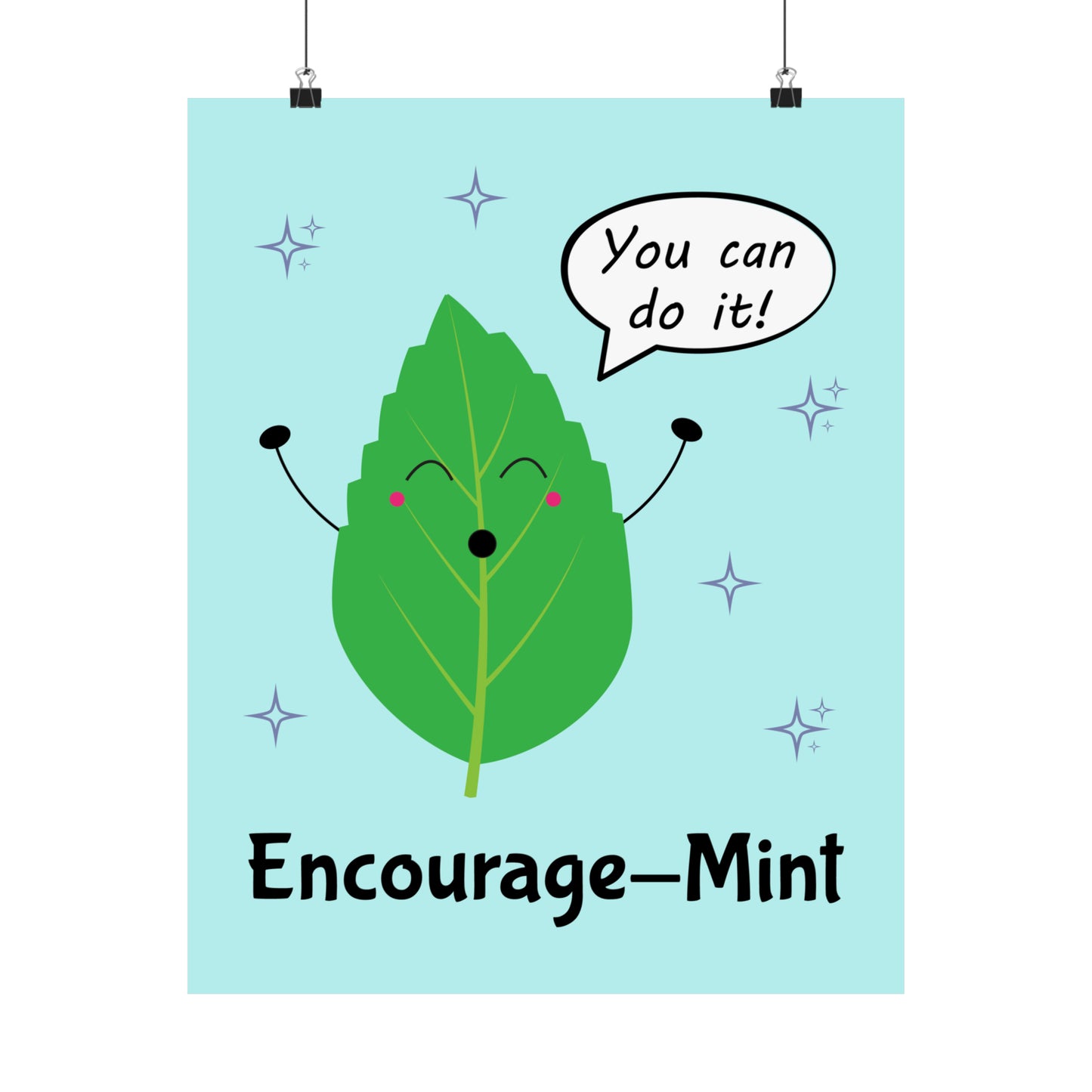 Encourage-Mint POSTER Premium Matte Wall Hanging