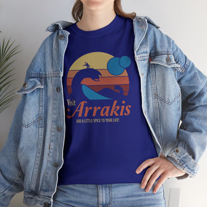 Visit Arrakis ~ Dune Travel Ad ~ T-SHIRT Unisex Heavy Cotton Tee