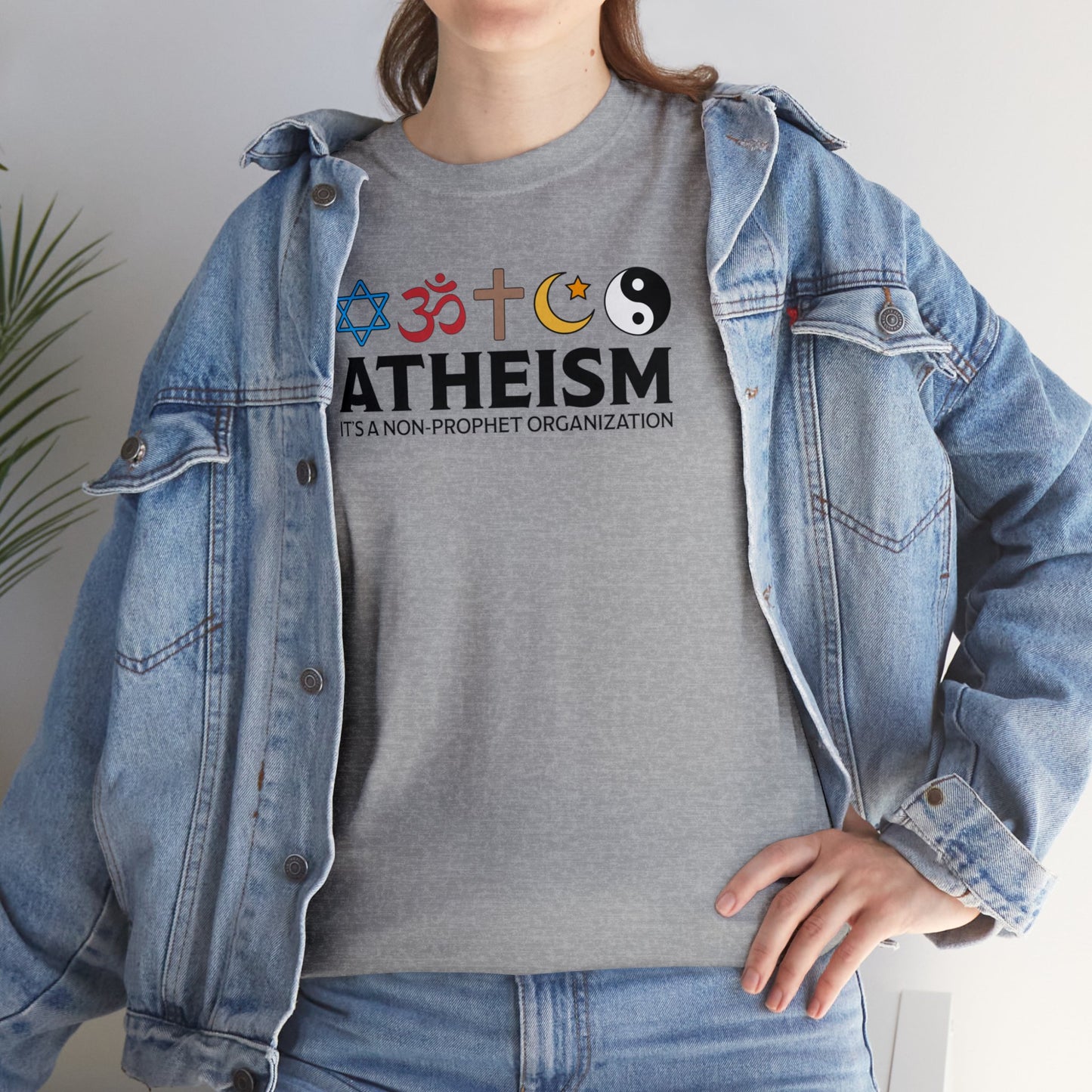 Atheism ~ It's A Non-Prophet Organization T-SHIRT Unisex Heavy Cotton Tee