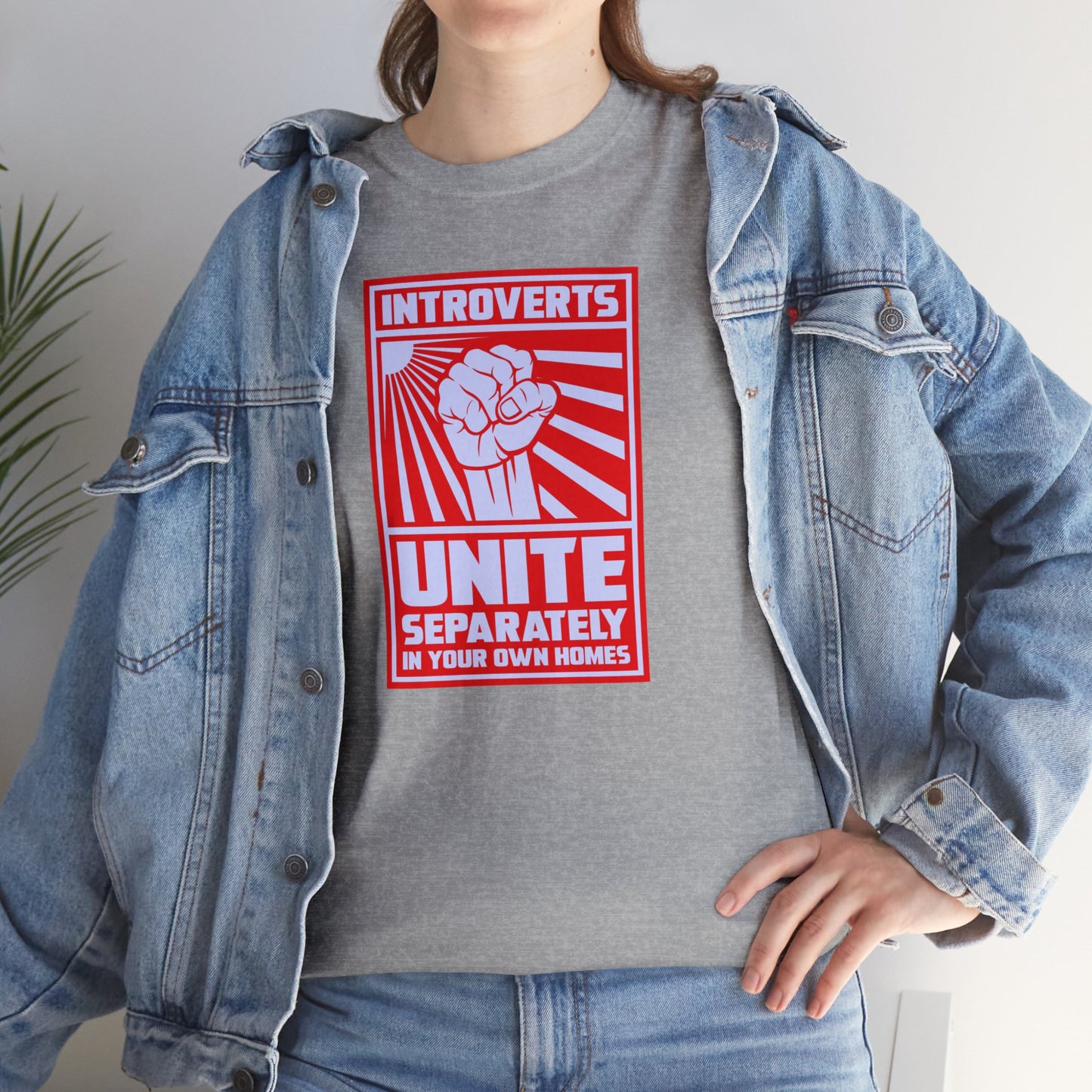 Introverts Unite T-SHIRT Unisex Heavy Cotton Tee