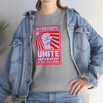 Introverts Unite T-SHIRT Unisex Heavy Cotton Tee