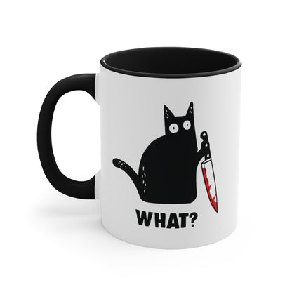 What? Cat ~ Cat With Knife COFFEE MUG 11oz / 15oz