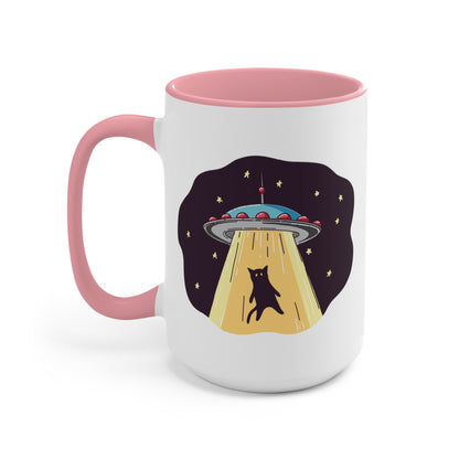 UFO Cat Alien Abduction COFFEE MUG 11oz / 15oz