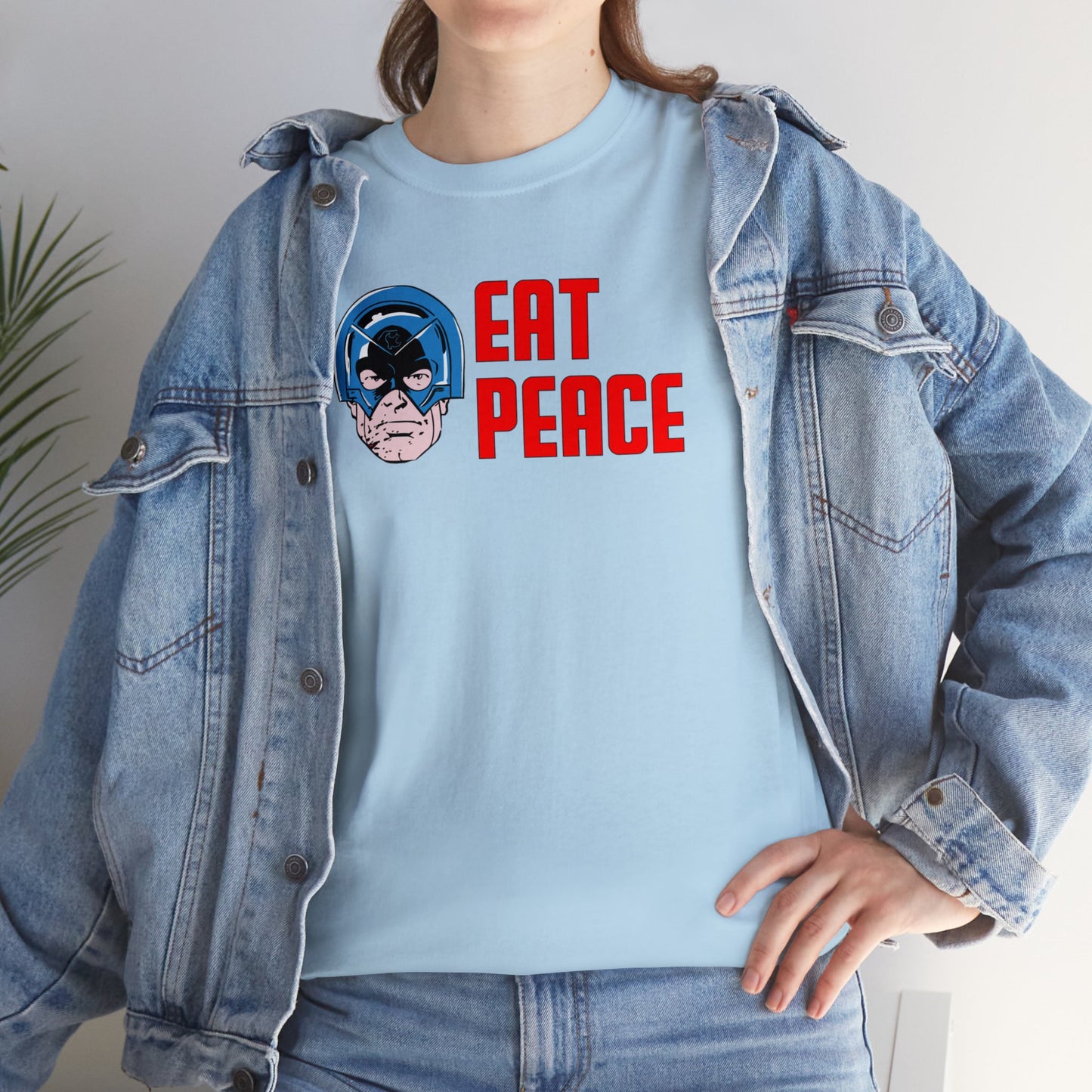 Eat Peace T-SHIRT Unisex Heavy Cotton Tee