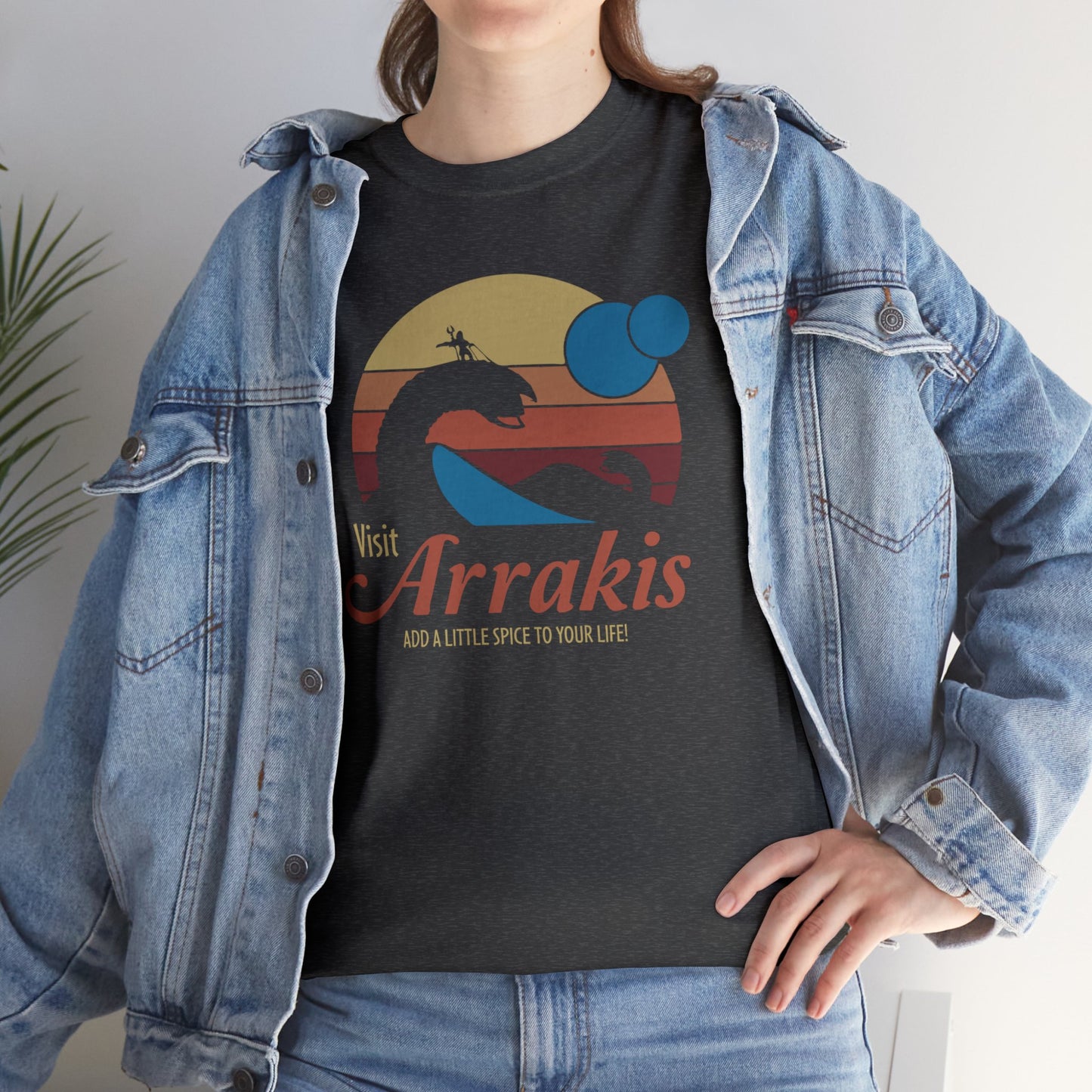 Visit Arrakis ~ Dune Travel Ad ~ T-SHIRT Unisex Heavy Cotton Tee