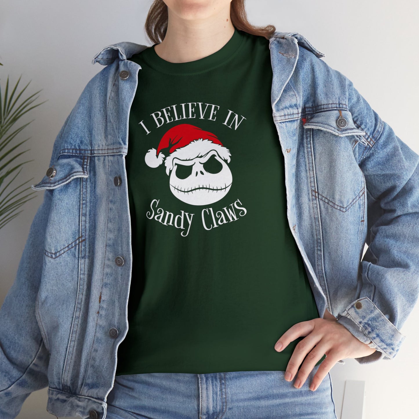 I Believe In Sandy Claws T-SHIRT Unisex Heavy Cotton Tee