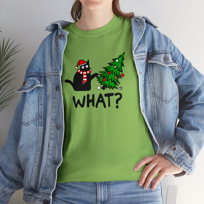 Christmas What? Cat T-SHIRT Unisex Heavy Cotton Tee