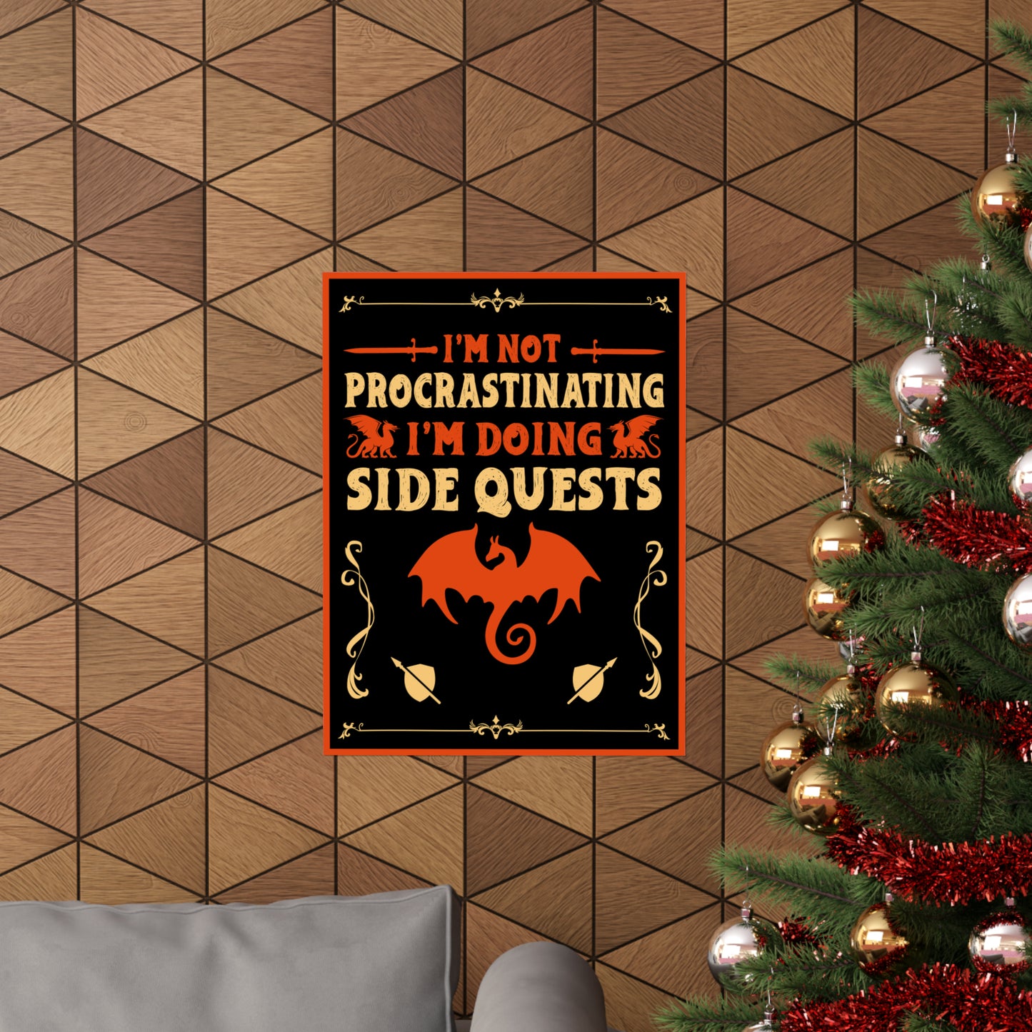 I'm Not Procrastinating ~ I'm Doing Side Quests POSTER Premium Matte Wall Hanging