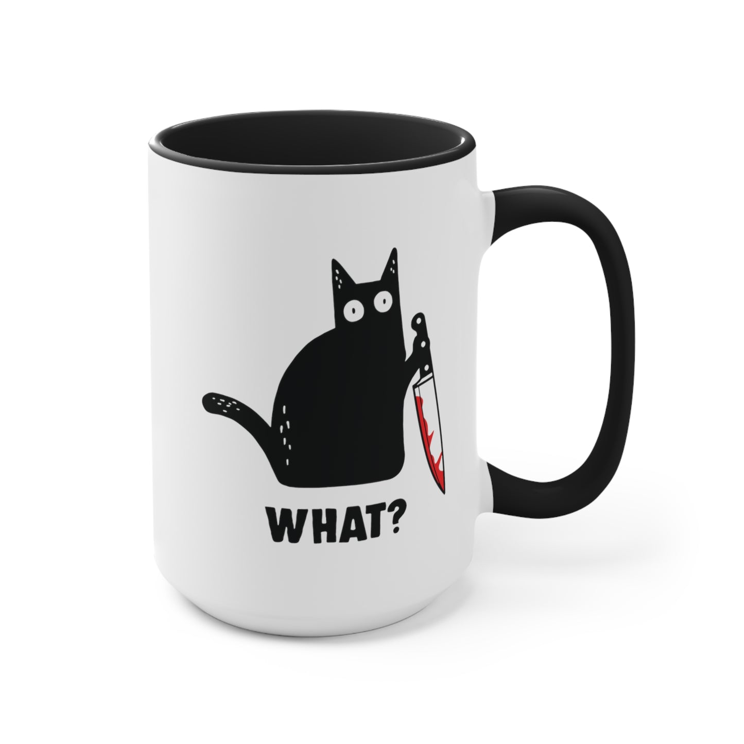 What? Cat ~ Cat With Knife COFFEE MUG 11oz / 15oz