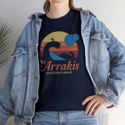 Visit Arrakis ~ Dune Travel Ad ~ T-SHIRT Unisex Heavy Cotton Tee