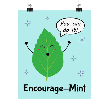 Encourage-Mint POSTER Premium Matte Wall Hanging