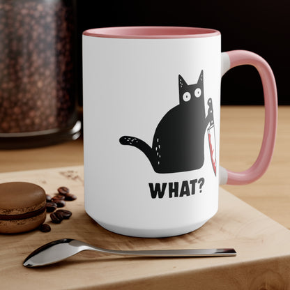 What? Cat ~ Cat With Knife COFFEE MUG 11oz / 15oz