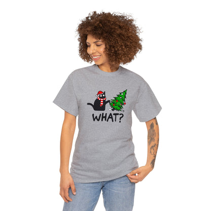 Christmas What? Cat T-SHIRT Unisex Heavy Cotton Tee