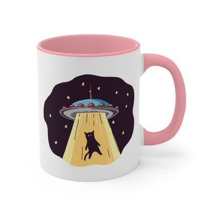 UFO Cat Alien Abduction COFFEE MUG 11oz / 15oz