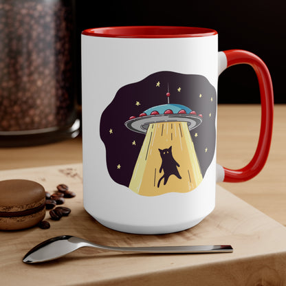 UFO Cat Alien Abduction COFFEE MUG 11oz / 15oz