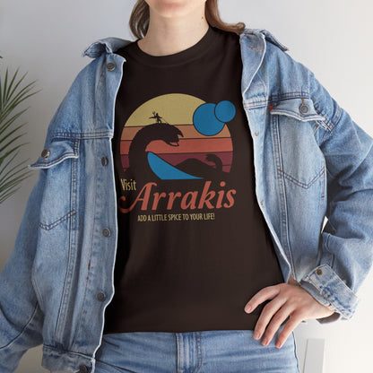 Visit Arrakis ~ Dune Travel Ad ~ T-SHIRT Unisex Heavy Cotton Tee