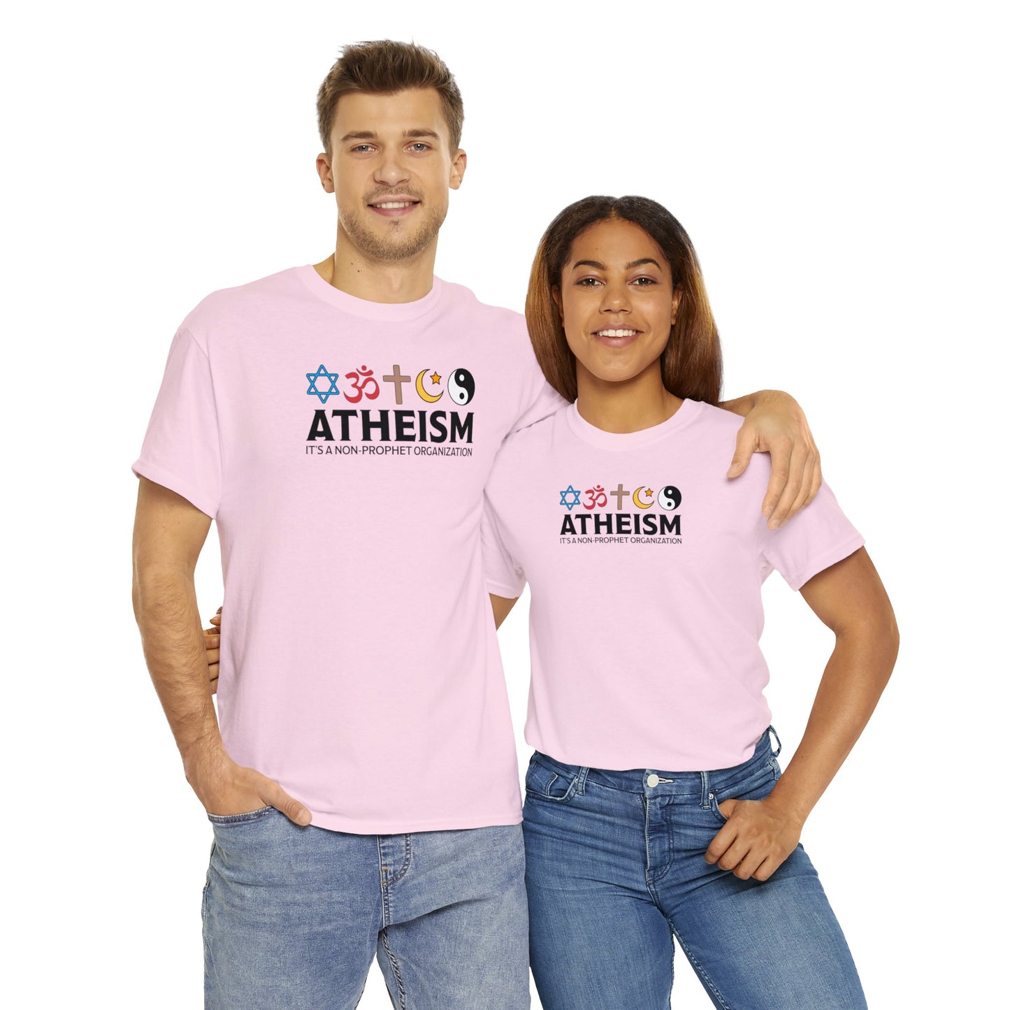 Atheism ~ It's A Non-Prophet Organization T-SHIRT Unisex Heavy Cotton Tee