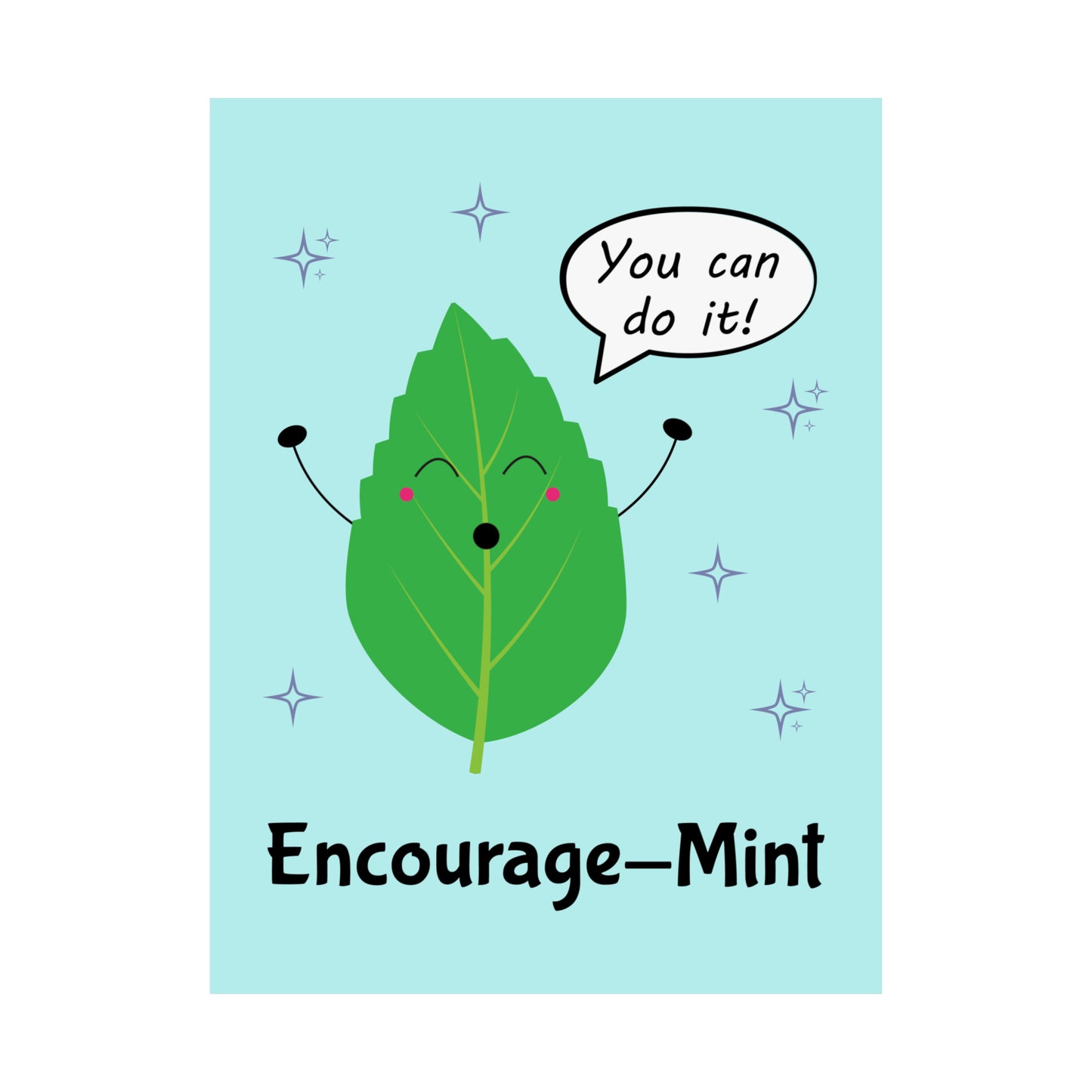 Encourage-Mint POSTER Premium Matte Wall Hanging