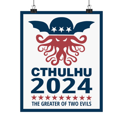 Cthulhu 2024 The Greater of Two Evils POSTER Premium Matte Wall Hanging