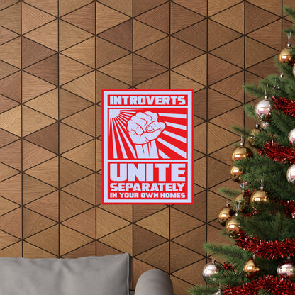 Introverts Unite POSTER Premium Matte Wall Hanging