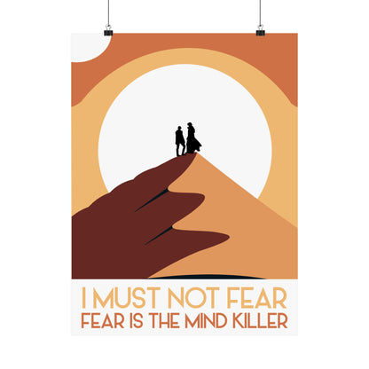 I Must Not Fear ~ Fear is the Mind Killer / Dune POSTER Premium Matte Wall Hanging