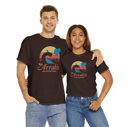 Visit Arrakis ~ Dune Travel Ad ~ T-SHIRT Unisex Heavy Cotton Tee