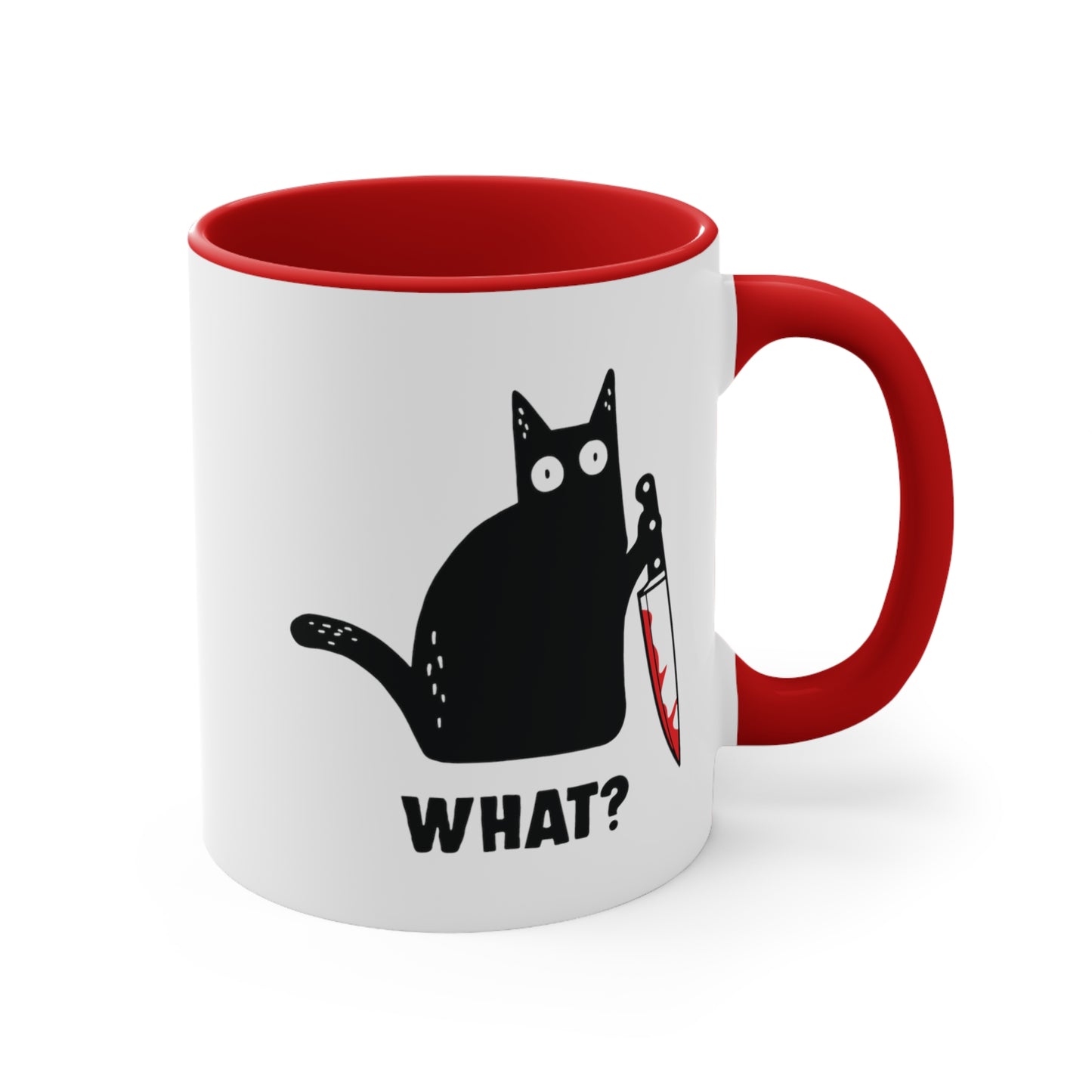 What? Cat ~ Cat With Knife COFFEE MUG 11oz / 15oz