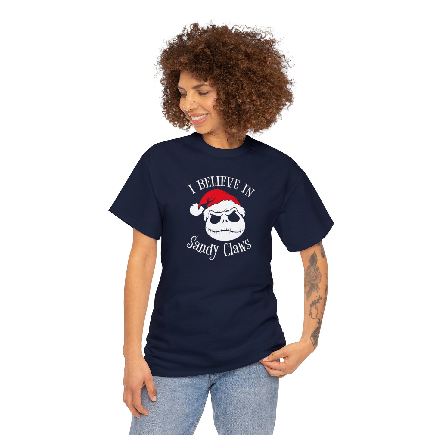 I Believe In Sandy Claws T-SHIRT Unisex Heavy Cotton Tee