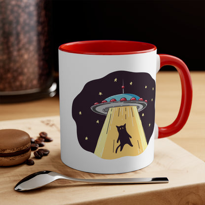 UFO Cat Alien Abduction COFFEE MUG 11oz / 15oz