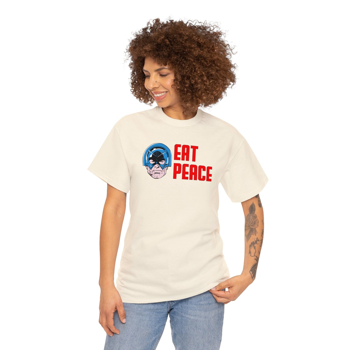 Eat Peace T-SHIRT Unisex Heavy Cotton Tee