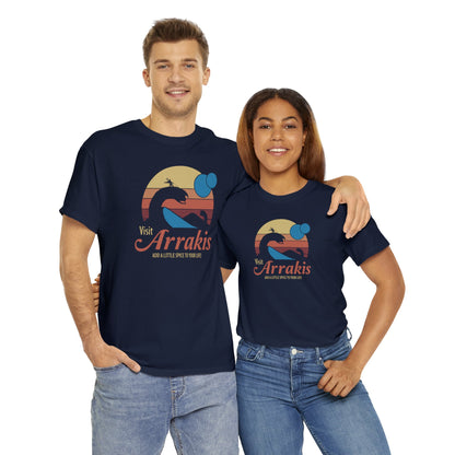 Visit Arrakis ~ Dune Travel Ad ~ T-SHIRT Unisex Heavy Cotton Tee