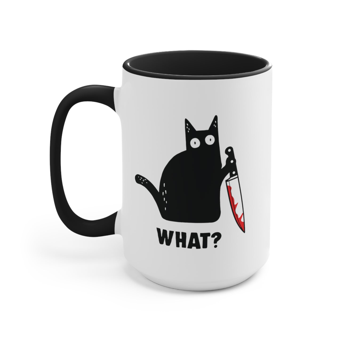 What? Cat ~ Cat With Knife COFFEE MUG 11oz / 15oz