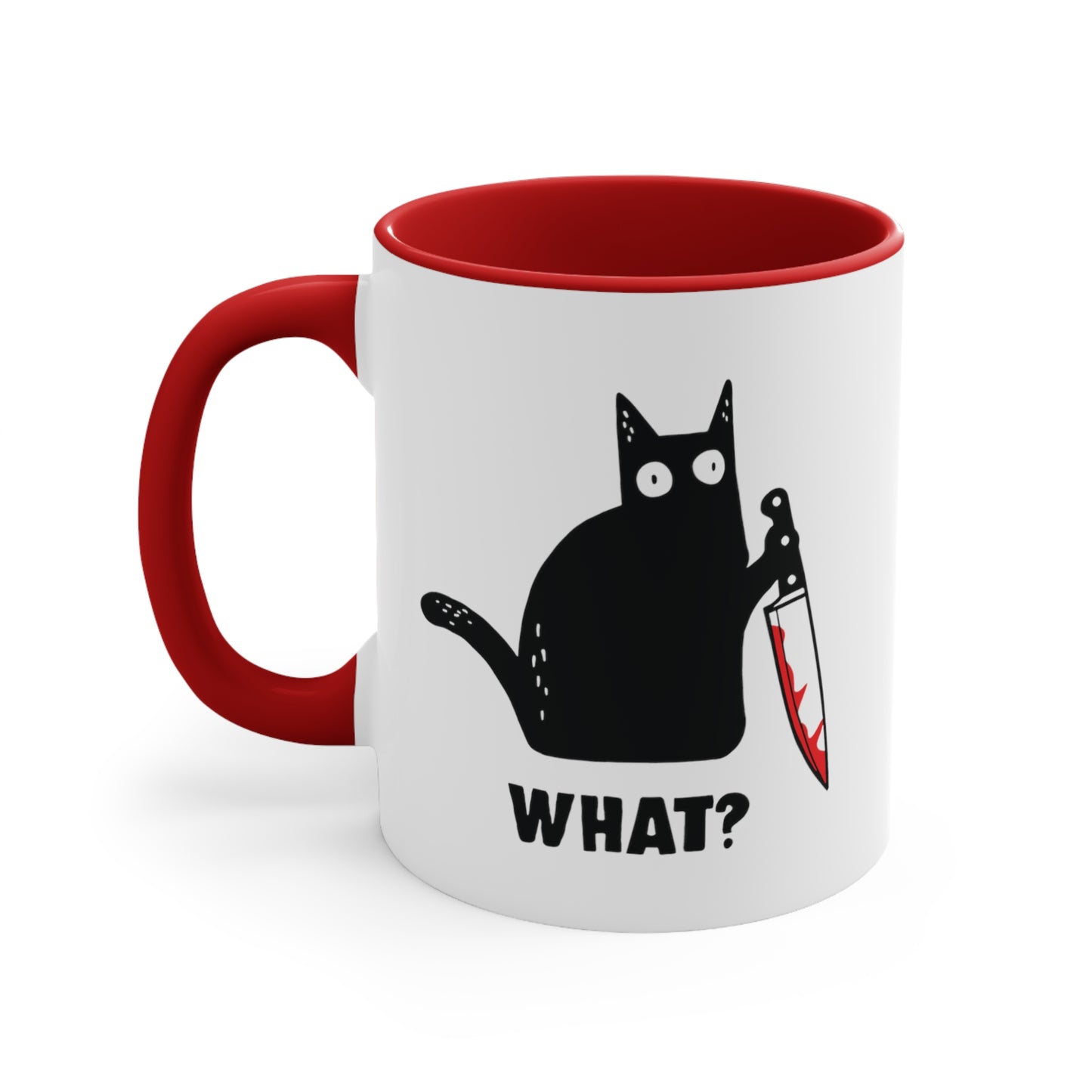 What? Cat ~ Cat With Knife COFFEE MUG 11oz / 15oz