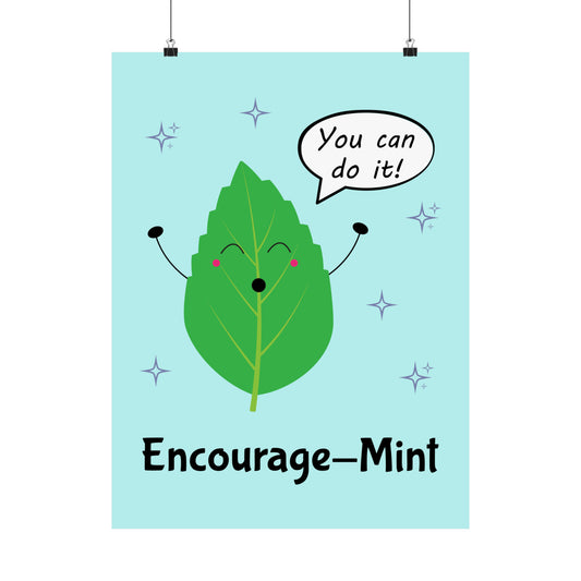 Encourage-Mint POSTER Premium Matte Wall Hanging