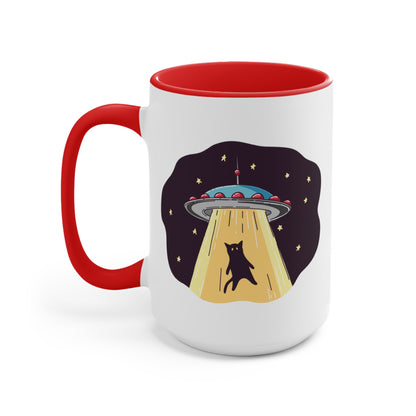 UFO Cat Alien Abduction COFFEE MUG 11oz / 15oz