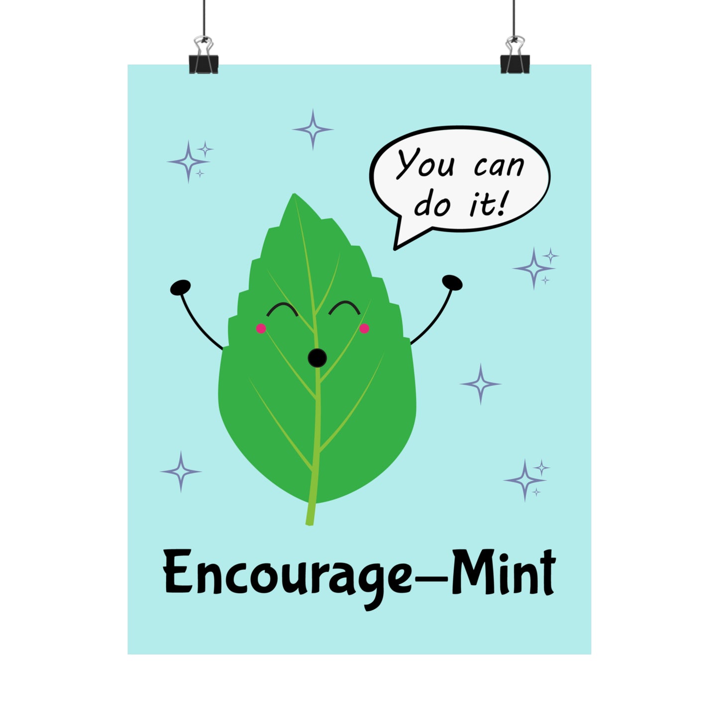 Encourage-Mint POSTER Premium Matte Wall Hanging