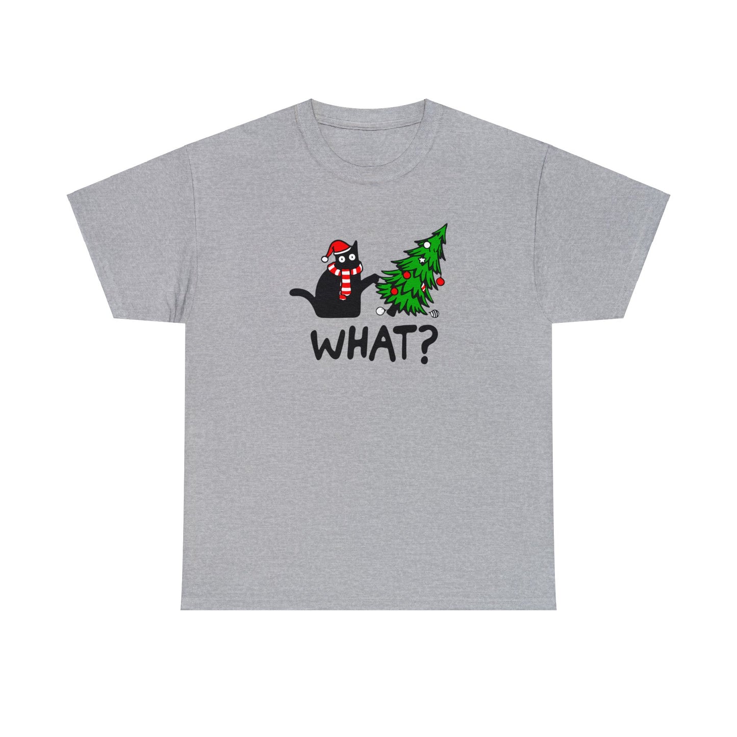 Christmas What? Cat T-SHIRT Unisex Heavy Cotton Tee